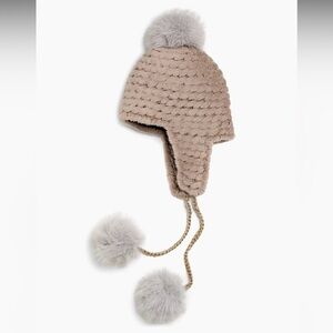 NWT•Jocelyn•Women’s•Faux Mink Pom Pom Trapper Hat